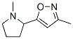 Isoxazole, 3-methyl-5-(1-methyl-2-pyrrolidinyl)- (9CI) CAS#: 243119-20-2