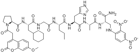 MCA-PRO-BETA-CYCLOHEXYL-ALA-GLY-NVA-HIS-ALA-DAP(DNP)-NH2 CAS#: 256394-94-2