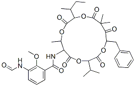 N-(15-Benzyl-10-sec-butyl-3-isopropyl-7,13,13-trimethyl-2,5,9,12,14-pentaoxo-1,4,8,11-tetraoxacyclopentadeca-6-yl)-3-formylamino-2-methoxybenzamide CAS#: 22862-49-3