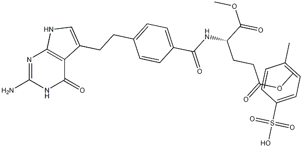 N-[4-[2-(2-Amino-4,7-dihydro-4-oxo-3H-pyrrolo[2,3-d]pyrimidin-5-yl)ethyl]benzoyl]-L-glutamic acid 1,5-dimethyl ester 4-methylbenzenesulfonate CAS#: 1215090-73-5