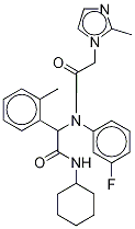 N-cyclohexyl-2-(N-(3-fluorophenyl)-2-(2-Methyl-1H-iMidazol-1-yl)acetaMido)-2-(o-tolyl)acetaMide CAS#: 1355326-35-0