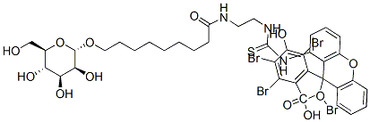 Nonanamide, 9-(.alpha.-D-mannopyranosyloxy)-N-2-(2,4,5,7-tetrabromo-3,6-dihydroxy-3-oxospiroisobenzofuran-1(3H),9-9Hxanthen-5-yl)aminothioxomethylaminoethyl- CAS#: 228850-33-7