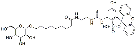 Nonanamide, N-2-(3,6-dihydroxy-3-oxospiroisobenzofuran-1(3H),9-9Hxanthen-5-yl)aminothioxomethylaminoethyl-9-(.alpha.-D-mannopyranosyloxy)- CAS#: 228850-32-6