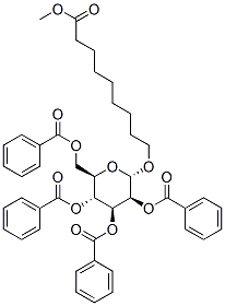 Nonanoic acid, 9-(2,3,4,6-tetra-O-benzoyl-.alpha.-D-mannopyranosyl)oxy-, methyl ester CAS#: 228850-23-5