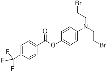 Phenol, p-(bis(2-bromoethyl)amino)-, p-(alpha,alpha,alpha-trifluoromet hyl)benzoate CAS#: 22953-42-0