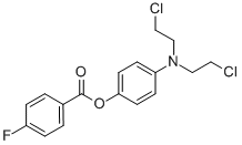 Phenol, p-(bis(2-chloroethyl)amino)-, p-fluorobenzoate CAS#: 22953-56-6