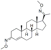 Pregn-4-ene-3,20-dione bis(O-methyl oxime) CAS#: 26432-00-8