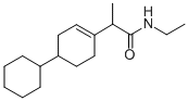 Propanamide, 2-(4-cyclohexyl-1-cyclohexen-1-yl)-N-ethyl- CAS#: 28673-69-0