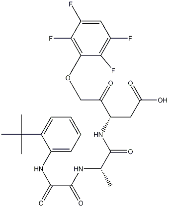 (S)-3-((S)-2-(2-(2-tert-butylphenylamino)-2-oxoacetamido)propanamido)-4-oxo-5-(2,3,5,6-tetrafluorophenoxy)pentanoic acid CAS#: 254750-02-2