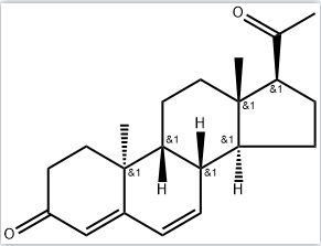 Estructura de didrogesterona CAS 152-62-5