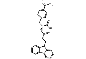 Structure de Fmoc-L-4-Carbamoylphe CAS 204716-17-6