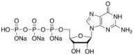 Structure of Guanosine-5'-triphosphate [GTP], Trisodium salt CAS 36051-31-7