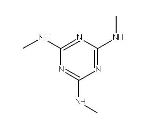 Structure of N2,N4,N6-Trimethyl-1,3,5-triazine-2,4,6-triamine CAS 2827-46-5