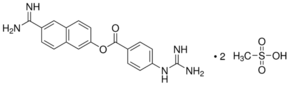 Structure of Nafamostat mesylate CAS 82956-11-4