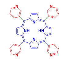 Structure of meso-Tetra-3'-pyridylporphyrin CAS# 40882-83-5