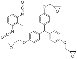 TRIPHENYLOLMETHANE TRIGLYCIDYL ETHER 2,6-TOLYLENE DIISOCYANATE ADDUCT CAS#: 106253-69-4