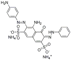 aMMoniuM (E)-5-aMino-6-((E)-(4-aMinophenyl)diazenyl)-4-oxo-3-(2-phenylhydrazono)-3,4-dihydronaphthalene-2,7-disulfonate CAS#: 288323-10-4