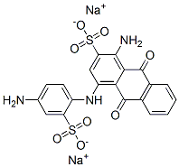 disodium 1-amino-4-(4-amino-2-sulphonatoanilino)-9,10-dihydro-9,10-dioxoanthracene-2-sulphonate CAS#: 20349-48-8
