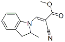 methyl 2-cyano-3-(2,3-dihydro-2-methyl-1H-indol-1-yl)acrylate CAS#: 22560-84-5