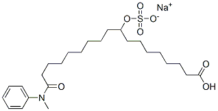 sodium hydrogen N-methyl-N-phenyl-10-(sulphonatooxy)octadecanamidate CAS#: 27522-42-5