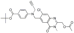 tert-butyl 4-(((2-(acetoxyMethyl)-7-chloro-3-Methyl-4-oxo-3,4-dihydroquinazolin-6-yl)Methyl)(prop-2-ynyl)aMino)benzoate CAS#: 289686-87-9