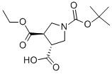 trans-1-Boc-3,4-pyrrolidinedicarboxylic acid, 3-ethyl ester CAS#: 252919-44-1