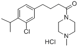 1-(4-(3-Chloro-4-(1-methylethyl)phenyl)-1-oxobutyl)-4-methylpiperazine hydrochloride CAS#: 32808-60-9