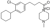 1-(4-(3-Chloro-4-cyclohexylphenyl)-1-oxobutyl)-4-methylpiperazine hydr ochloride CAS#: 32808-73-4