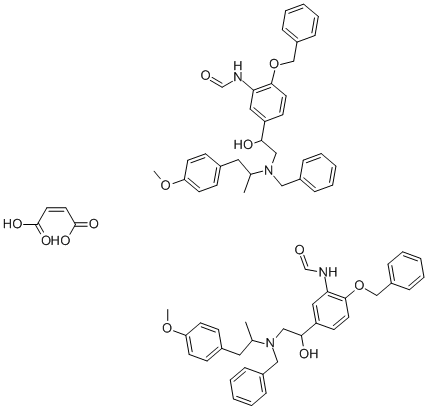1-(4-Benziloxy-3-formylaminophenyl)-2-[N-benzyl-2'-(4-methoxyphenyl)-1'-methylethylamino]ethaol hemifumarate CAS#: 143687-24-5