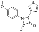 1-(4-METHOXYPHENYL)-4-(3-THIENYL)-2,3-AZETIDINEDIONE CAS#: 298710-65-3