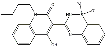1-Butyl-3-(1,1-dioxido-2H-1,2,4-benzothiadiazin-3-yl)-4-hydroxy-2(1H)-quinolinone CAS#: 303776-83-2