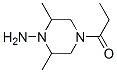 1-Piperazinamine,2,6-dimethyl-4-(1-oxopropyl)-(9CI) CAS#: 38179-15-6