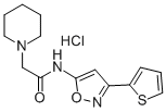 1-Piperidineacetamide, N-(3-(2-thienyl)-5-isoxazolyl)-, monohydrochlor ide CAS#: 37852-49-6