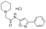 1-Piperidineacetamide, N-(3-phenyl-5-isoxazolyl)-, monohydrochloride CAS#: 37853-29-5