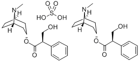 1-alpha-H,5-alpha-H-Tropan-3-alpha-ol, (+)-tropate (ester), sulfate (2 :1) (salt) CAS#: 300-40-3