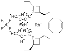 (+)-1,1'-BIS((2R,4R)-2,4-DIETHYLPHOSPHOTANO)FERROCENE(1,5-CYCLOOCTADIENE)RHODIUM (I) TETRAFLUOROBORATE CAS#: 268220-96-8