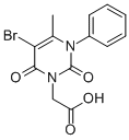 1(2H)-Pyrimidineacetic acid, 3,6-dihydro-5-bromo-2,6-dioxo-4-methyl-3- phenyl- CAS#: 38523-05-6