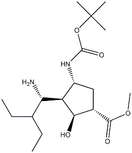 (1S,2S,3S,4R)-Methyl 3-((R)-1-aMino-2-ethylbutyl)-4-(tert-butoxycarbonylaMino)-2-hydroxycyclopentanecarboxylate CAS#: 316173-29-2