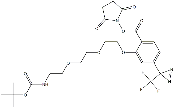 [2-[2-[2-[2-[[(2,5-Dioxo-1-pyrrolidinyl)oxy]carbonyl]-5-[3-(trifluoromethyl)-3H-diazirin-3-yl]phenoxy]ethoxy]ethoxy]ethyl]-carbamic acid 1,1-dimethylethyl ester CAS#: 332941-39-6