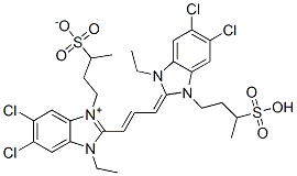 2-[3-[5,6-Dichloro-1-ethyl-3-(3-sulfobutyl)-1H-benzimidazole-2(3H)-ylidene]-1-propenyl]-5,6-dichloro-1-ethyl-3-(3-sulfonatobutyl)-1H-benzimidazole-3-ium CAS#: 3324-99-0