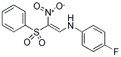 2-((4-FLUOROPHENYL)AMINO)-1-NITRO-1-(PHENYLSULFONYL)ETHENE CAS#: 321433-82-3