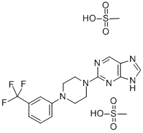 2-(4-(alpha,alpha,alpha-Trifluoro-m-tolyl)-1-piperazinyl)-9H-purine di methanesulfonate CAS#: 37425-18-6
