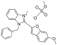 2-(6-methoxybenzofuran-2-yl)-1-benzyl-3-methyl-1H-benzimidazolium methyl sulphate CAS#: 38582-02-4