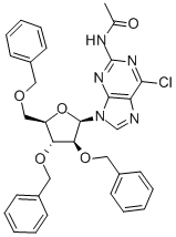 2-ACETAMIDO-9-(2,3,5-TRI-O-BENZYL-BETA-D-ARABINOFURANOSYL)-6-CHLORO-9H-PURINE CAS#: 35085-18-8