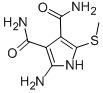2-Amino-5-(methylthio)-(1H)-pyrrole-3,4-dicarboxamide CAS#: 38187-09-6