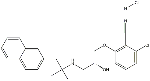2-Chloro-6-[(2R)-3-[[1,1-dimethyl-2-(2-naphthalenyl)ethyl]amino]-2-hydroxypropoxy]benzonitrile hydrochloride CAS#: 324523-20-8
