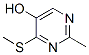 2-Methyl-4-(methylthio)-5-pyrimidinol CAS#: 35231-61-9