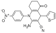 2-amino-1-{4-nitrophenyl}-5-oxo-4-(2-thienyl)-1,4,5,6,7,8-hexahydro-3-quinolinecarbonitrile CAS#: 311330-85-5