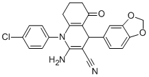 2-amino-4-(1,3-benzodioxol-5-yl)-1-(4-chlorophenyl)-5-oxo-1,4,5,6,7,8-hexahydro-3-quinolinecarbonitrile CAS#: 311330-83-3