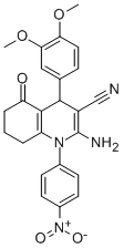 2-amino-4-(3,4-dimethoxyphenyl)-1-{4-nitrophenyl}-5-oxo-1,4,5,6,7,8-hexahydro-3-quinolinecarbonitrile CAS#: 311331-82-5